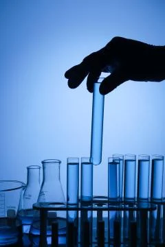 Chemist and testube Stock Photos