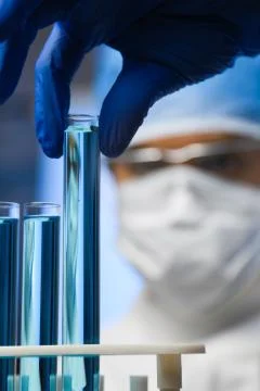 Chemist and testube Stock Photos