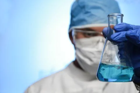 Chemist and testube Stock Photos