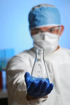 Chemist and testube Stock Photos