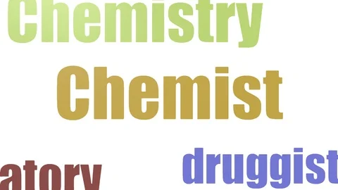 Chemist Animated Tag Cloud On White Background 스톡 동영상 103562225