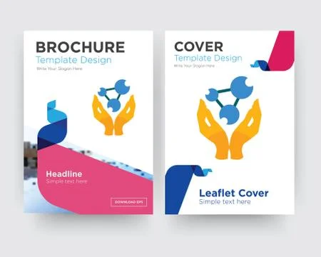 Chemist brochure flyer design template Free Stock Illustration