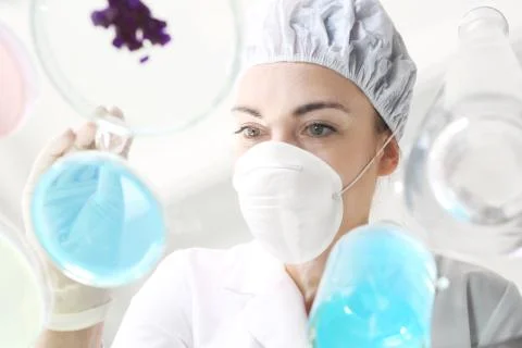 Chemist. Environmental pollution. 스톡 사진