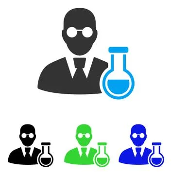 Chemist Flat Icon Stock Illustration