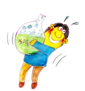 Chemist (hand-drawn illustration) Stock Illustration