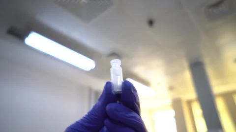 Chemist Holding Sample Stock Footage 241564295