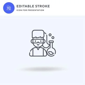 Chemist icon vector, filled flat sign, solid pictogram isolated on white, logo 스톡 일러스트