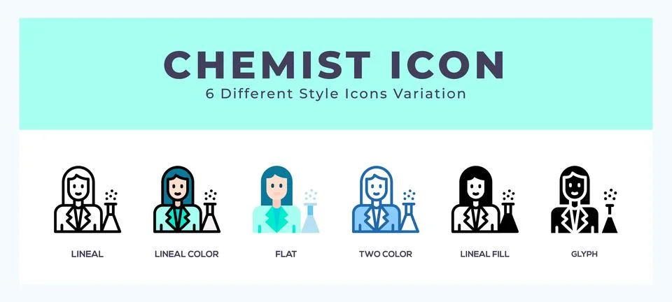 Chemist icon for web. mobile apps and ui. Stock Illustration