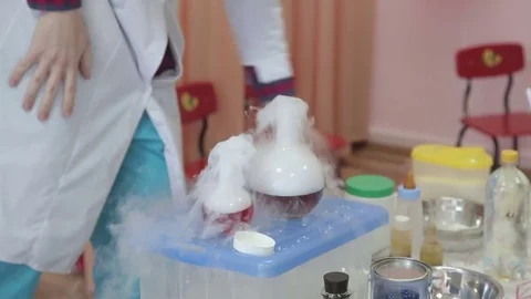 Chemist mixes medicines Stock Footage 77000276