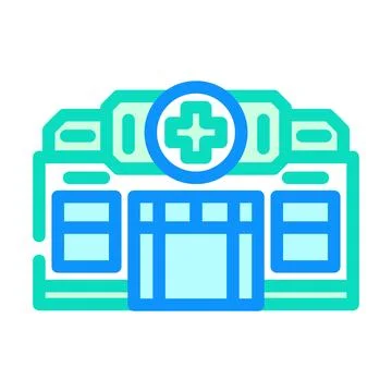 Chemist shop color icon vector illustration Stock Illustration