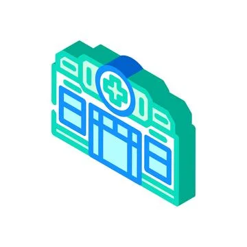 Chemist shop isometric icon vector illustration Stock Illustration