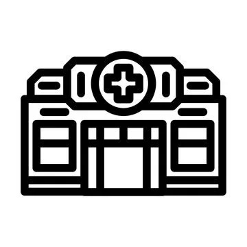 Chemist shop line icon vector illustration Stock Illustration
