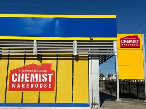 Chemist Warehouse store. Stock Photos