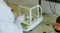 chemist weighing chemical compound HD Footage