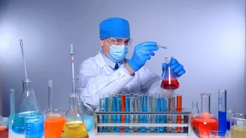 Chemist Working Stock Footage 124698826