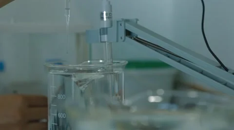 Chemist Working With Lab Mixer Stock Footage 61457812