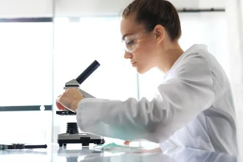Chemist working in scientific laboratory Stock-Fotos