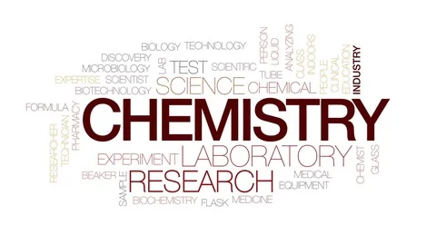 Chemistry animated word cloud, text design animation. Kinetic typography. Stock Footage 75782006