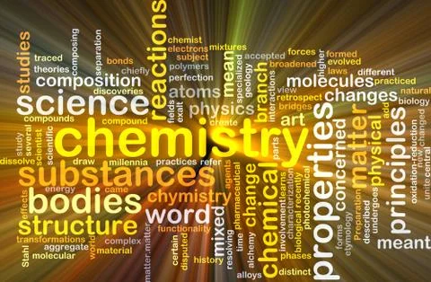 Chemistry background concept glowing Stock Illustration