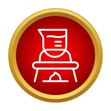 Chemistry beaker liquid warming with laboratory burner icon Stock Illustration