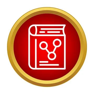 Chemistry book icon symbolizing science education and learning 库存插图