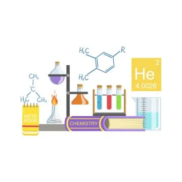 Chemistry Class Set Of Objects Stockillustratie