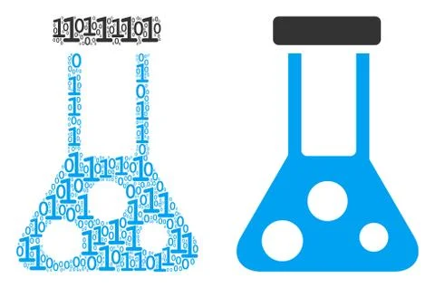 Chemistry Composition of Binary Digits 库存插图