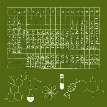 Chemistry Doodle Set Stock Illustration