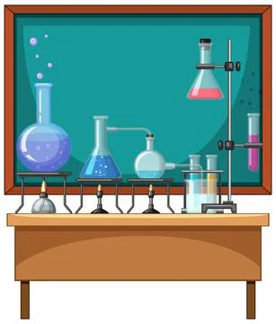 Chemistry element on the table Stock Illustration