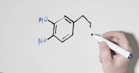 Chemistry elements in formula written on blackboard Stock-Footage 145417063