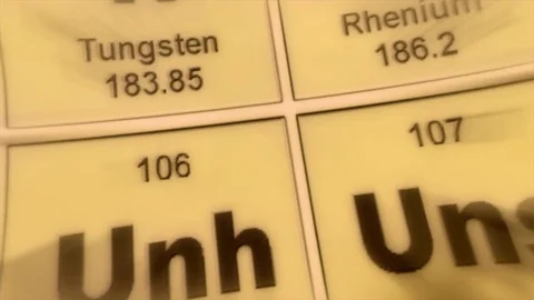 Chemistry elements periodic table Video stock 89990525