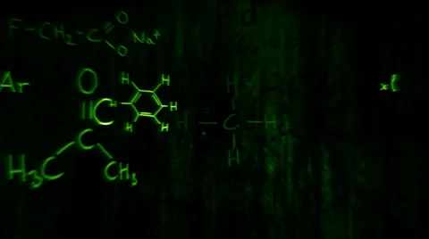 Chemistry equations animation 스톡 동영상 1076997