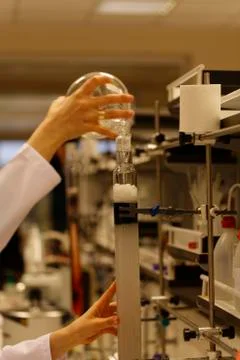 Chemistry experiment 스톡 사진