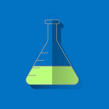 Chemistry flask icon. Science technology. flat design for chemistry, laborato Stock Illustration