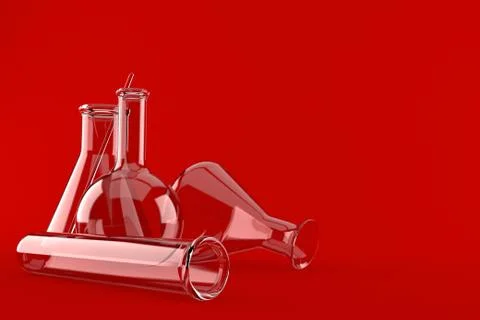 Chemistry flasks Stock Illustration