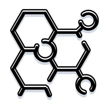 Chemistry formula structure icon creating solution Stock Illustration