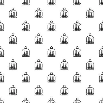 Chemistry glass flask pattern seamless Stock Illustration