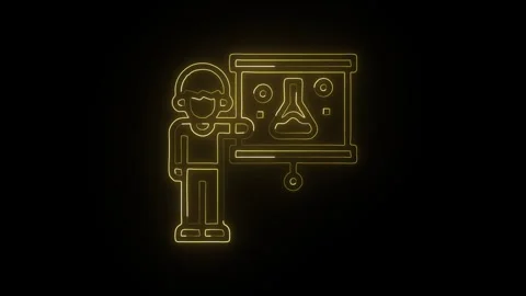 Chemistry Icon Isolated on Black Background Science Lab Graphic Animation Video stock 331736639
