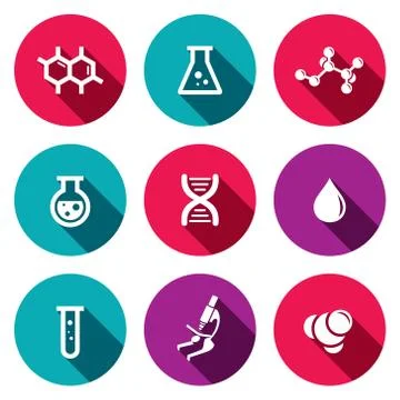 Chemistry icon set Stock Illustration