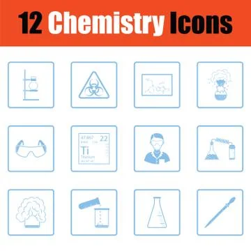 Chemistry icon set Stock Illustration