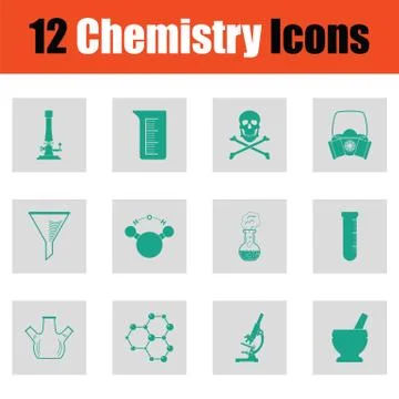 Chemistry icon set Stock Illustration