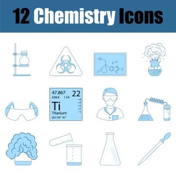 Chemistry Icon Set Stock Illustration
