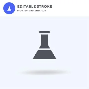 Chemistry icon vector, filled flat sign, solid pictogram isolated on white, l Stock Illustration
