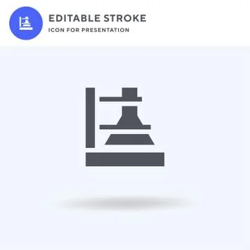 Chemistry icon vector, filled flat sign, solid pictogram isolated on white, l Stock Illustration