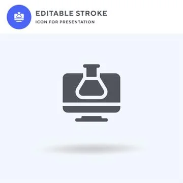 Chemistry icon vector, filled flat sign, solid pictogram isolated on white, logo Stock Illustration