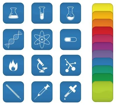 Chemistry Icons Stock Photos