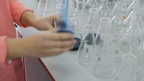 In a chemistry lab doing experiments Stock-Footage 117595131