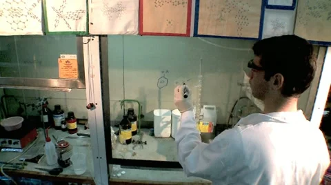 Chemistry Lab - Drawing Molecules 1 Stock Footage 10897361