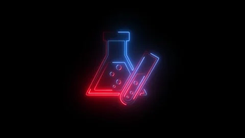 Chemistry lab red and blue 스톡 동영상 331798366