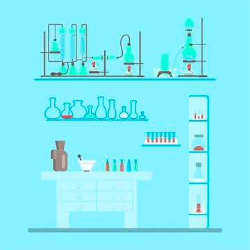 Chemistry lab test 스톡 일러스트